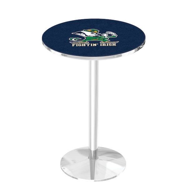 42" Chrome Notre Dame Leprechaun Pub Table